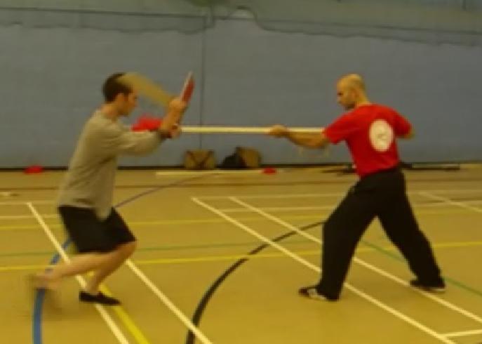 butterfly knives against spear