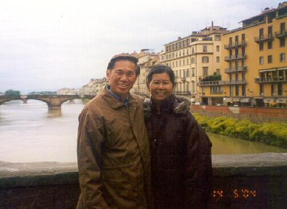 Sifu Wong and his wife in Italy