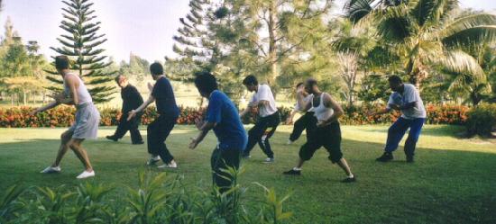 Kungfu training with Sifu Wong